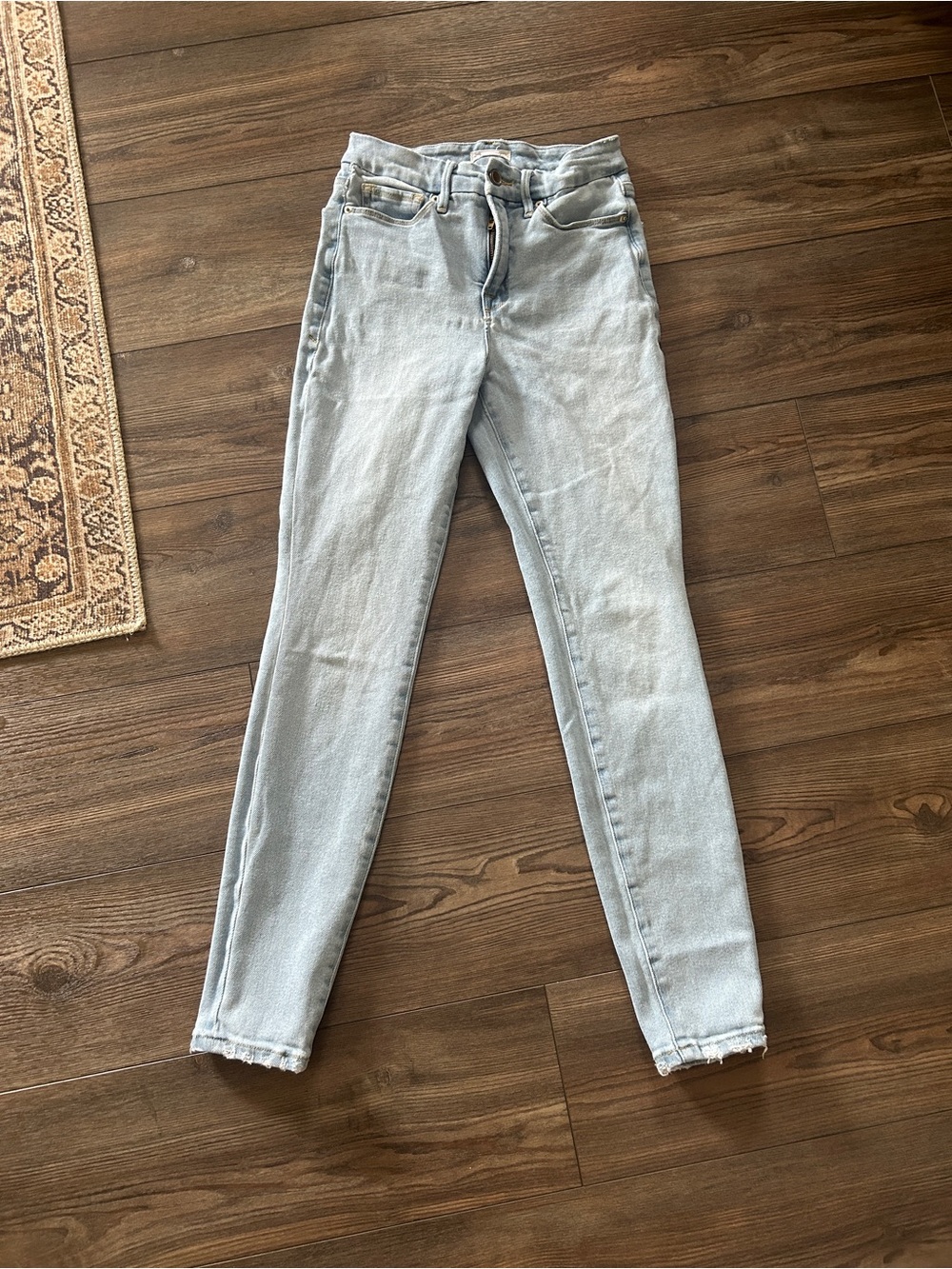 Good American Light Blue High-Rise Skinny Jeans